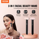 Red Light Therapy Wand For Face And Neck, 3-in-1 LED Facial Wand Red Light Therapy Device With Heating Therapy| Vibrating Facial Massage, Portable LED Beauty Wand thumbnail 3